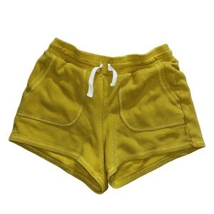 Madewell lounge yellow cotton blend shorts